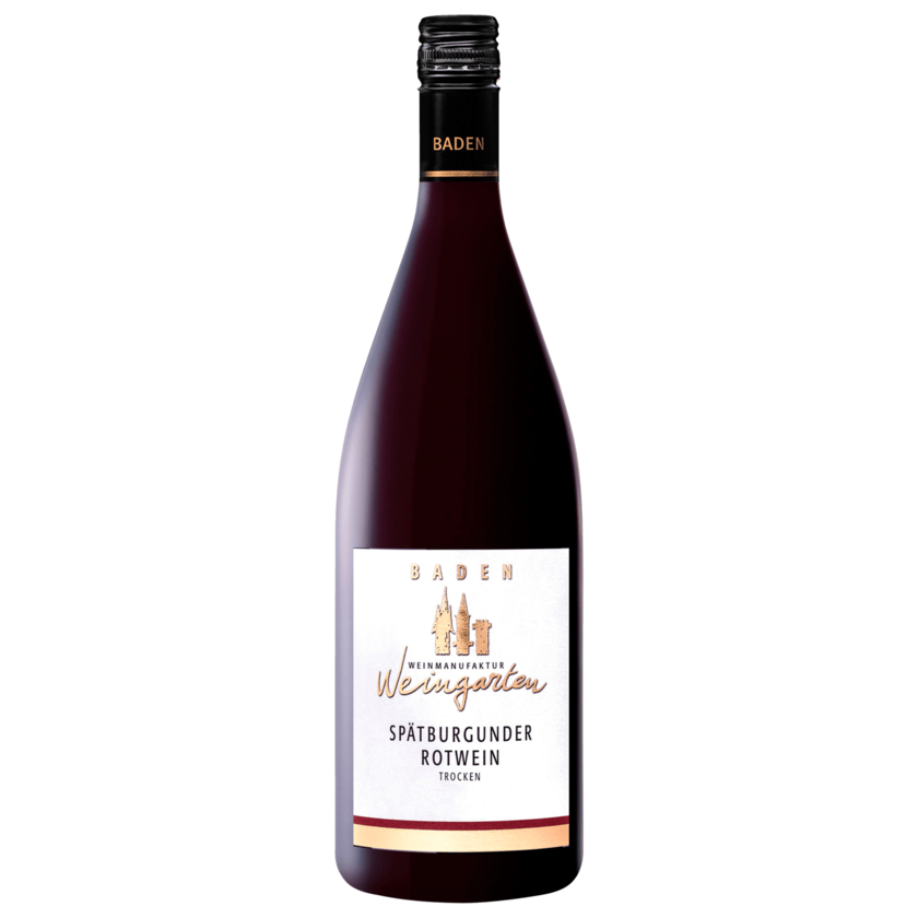 Weingarten Rotwein Spätburgunder QbA trocken 1l